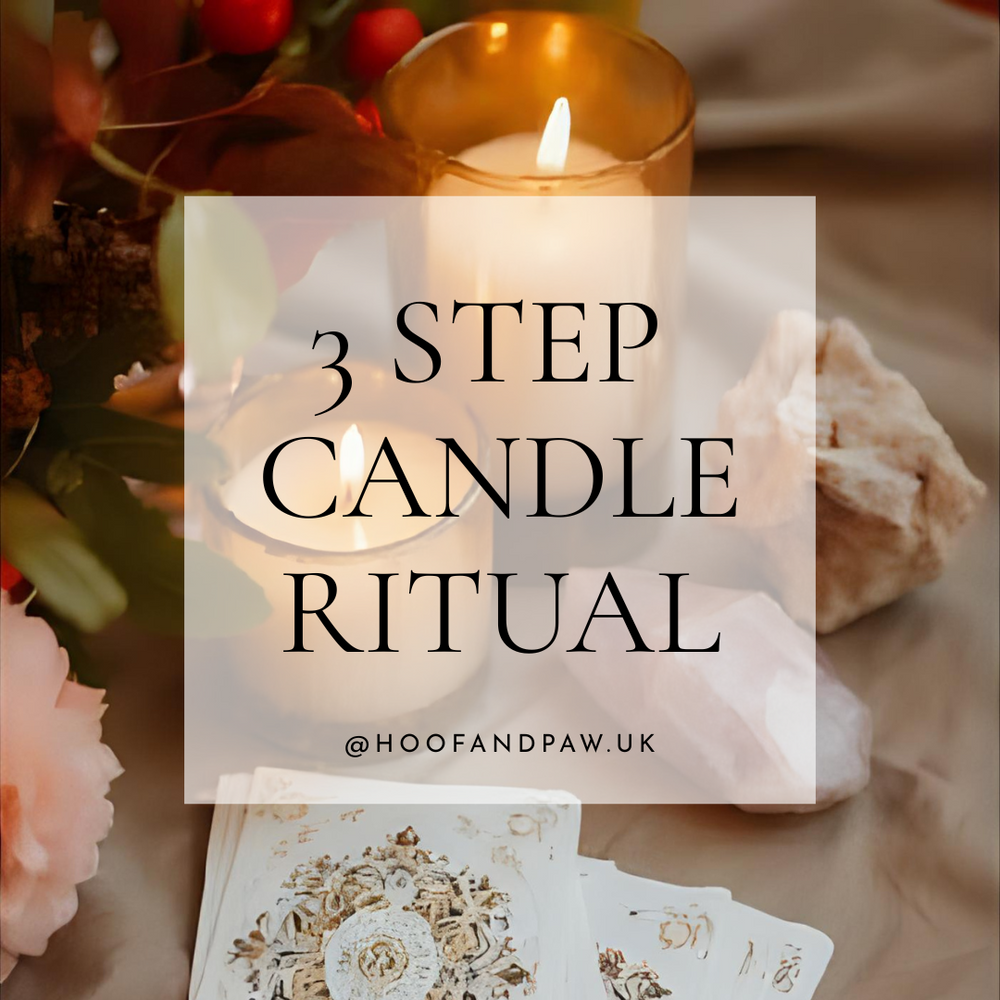 Te Step Ritual Graphic Simple 3 STEP CANDLE RITUAL – Hoof & Paw