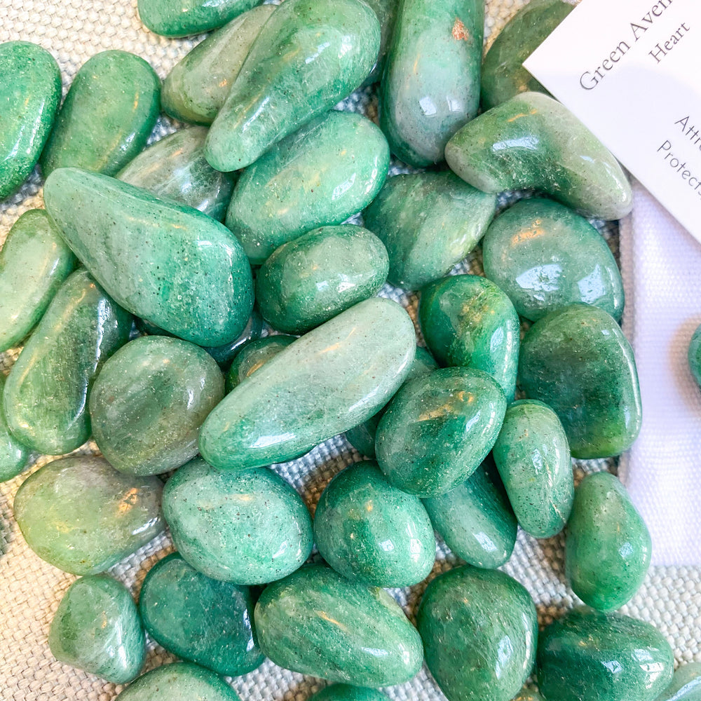 Green Aventurine Tumble Stone(with description card)