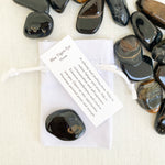 Blue Tigers Eye tumblestone (with description card)