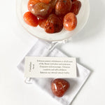 Carnelian Tumble Stone (with description card)