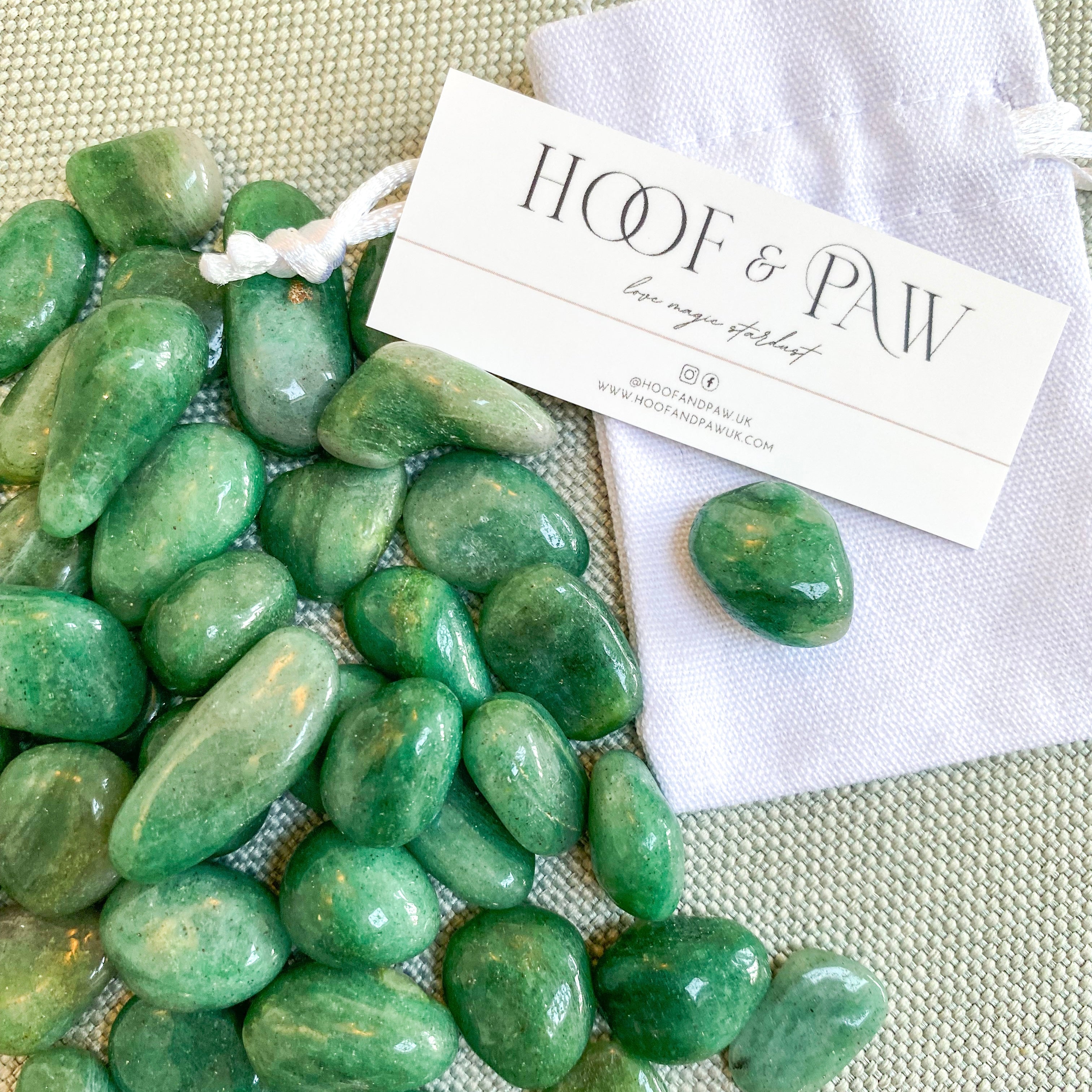 Green Aventurine Tumble Stone(with description card)