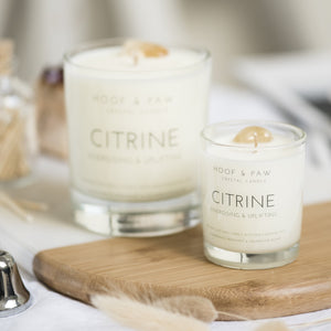 Citrine, Essential Oil, Travel Crystal Candle