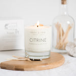 Citrine, Essential Oil Crystal Candle