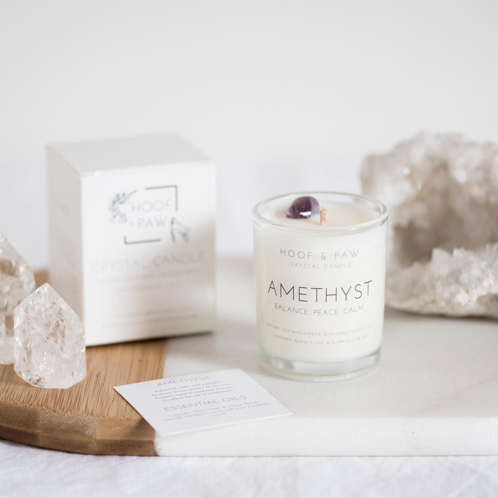 
            
                Load image into Gallery viewer, Amethyst, Essential Oil Travel Candle
            
        