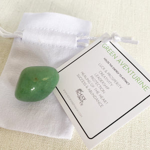 
            
                Load image into Gallery viewer, Green Aventurine Tumble Stone(with description card)
            
        