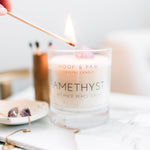 Amethyst, Essential Oil Crystal Candle