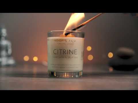 
            
                Load and play video in Gallery viewer, Citrine, Essential Oil, Travel Crystal Candle
            
        