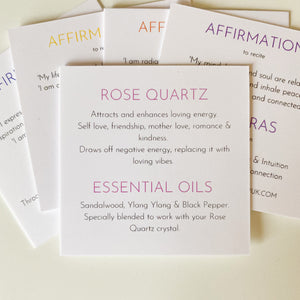 Rose Quartz, Essential Oil Travel Crystal Candle