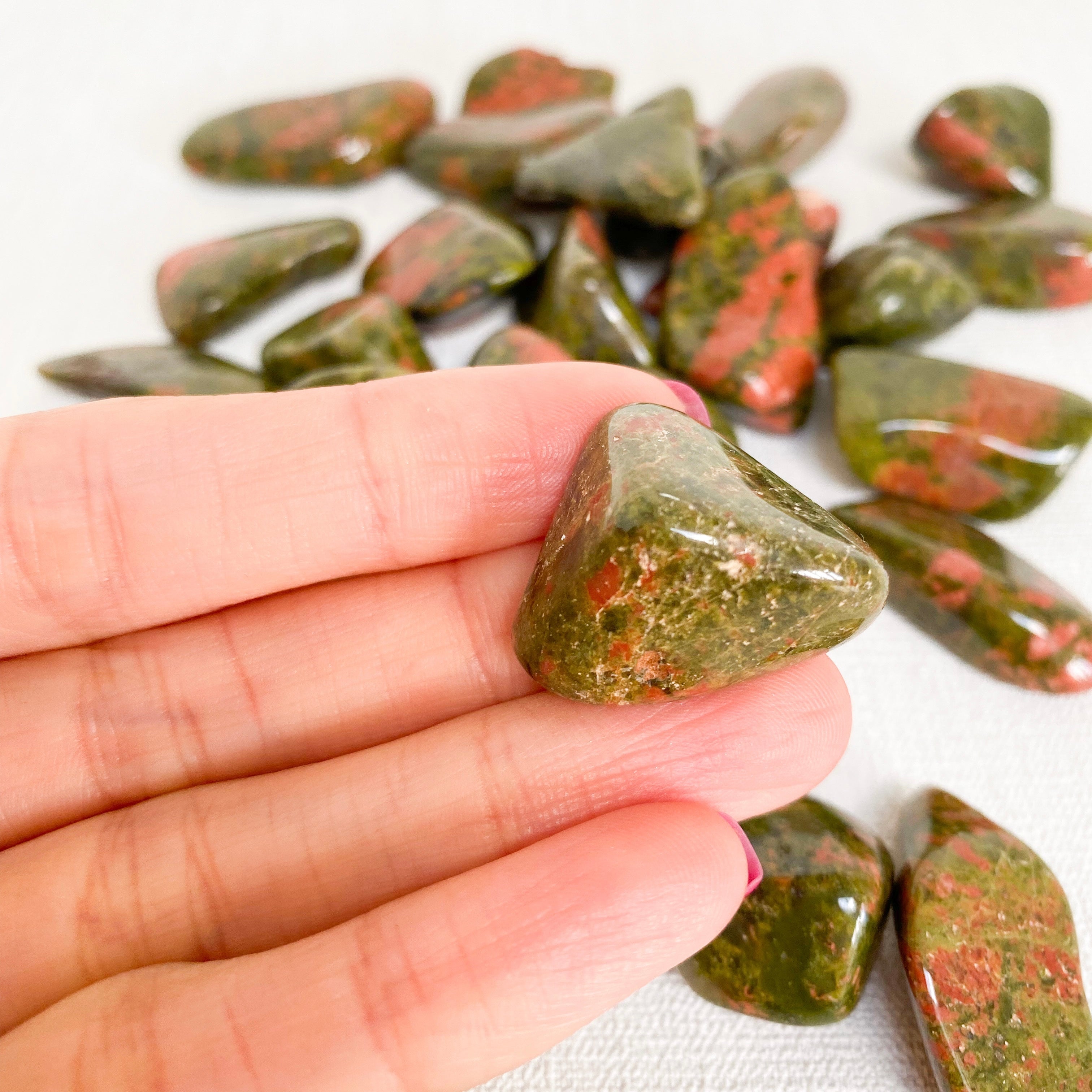 Unakite Tumblestone(with description card)